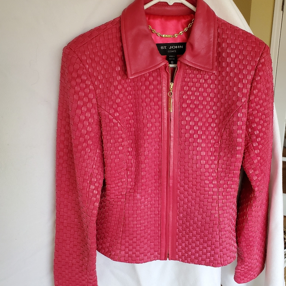 Women's small leather and suede jacket